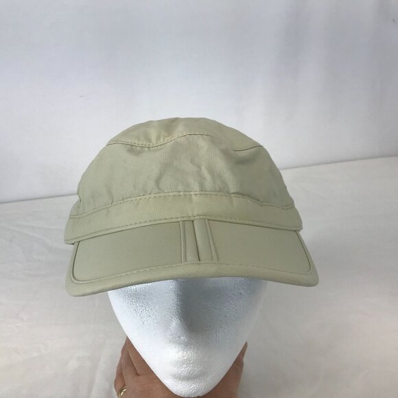 SUN DAY ~ SIZE LARGE ~ TAN PACKABLE NYLON HAT CAP ADJUSTABLE CINCH BACK - Picture 2 of 6